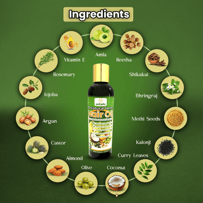 Zaibella 15 Natural Herbs Hair Oil