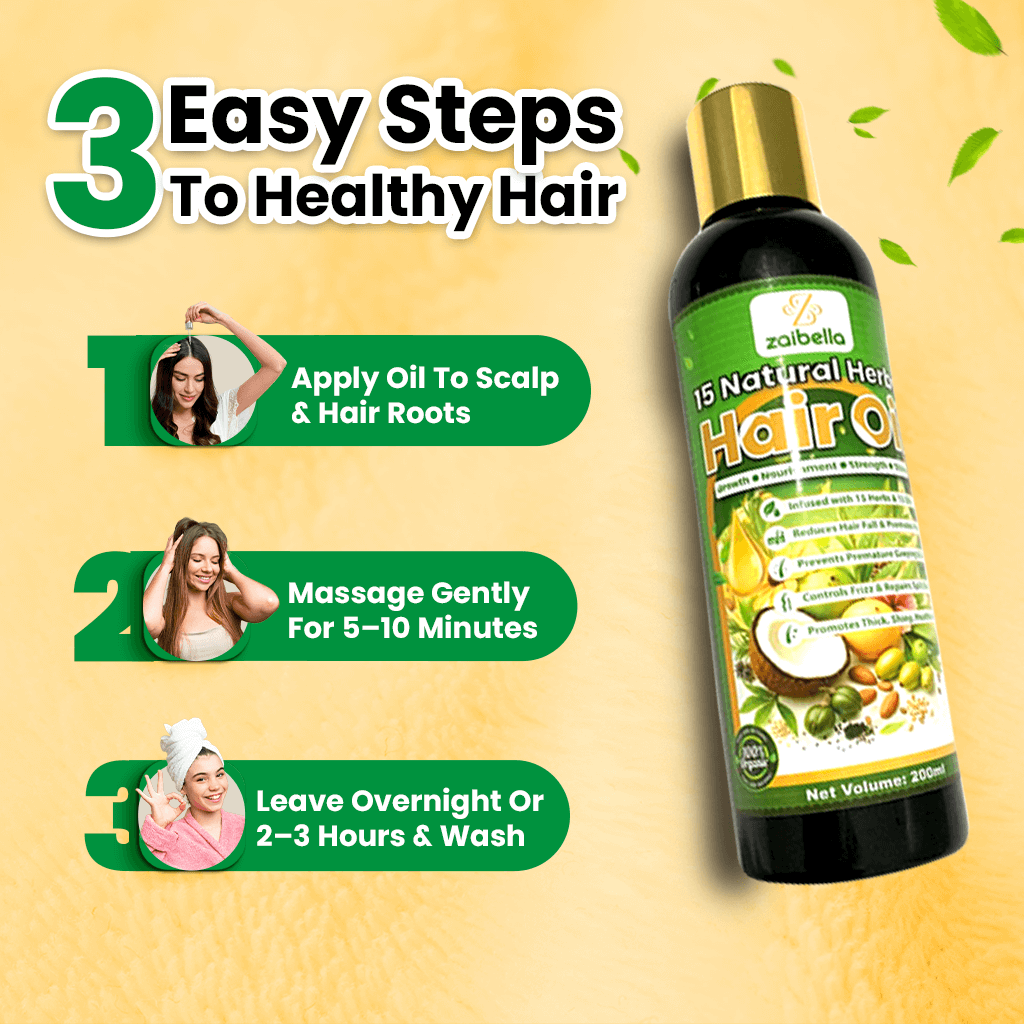 Zaibella 15 Natural Herbs Hair Oil