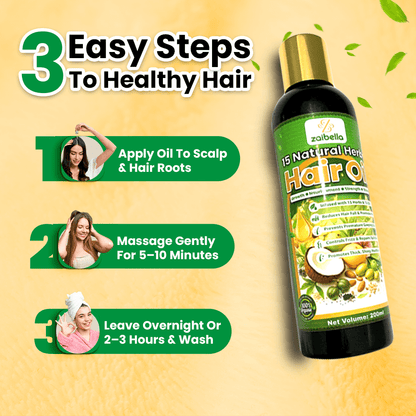 Zaibella 15 Natural Herbs Hair Oil